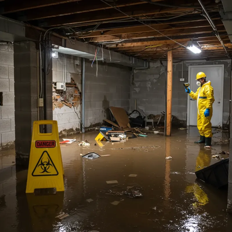 Flooded Basement Electrical Hazard in Fairmead, CA Property